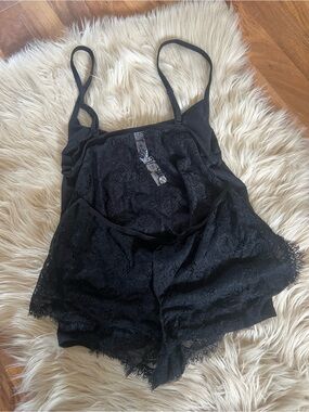 Adore Me Black Lace Cami & Short Set